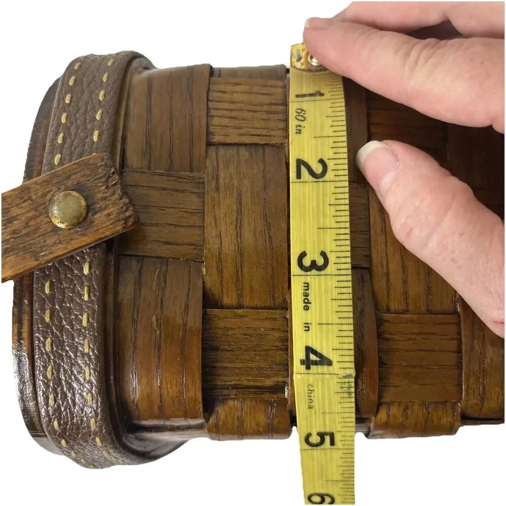 Handcrafted Brown Woven Basket Bag - Picture 12 of 12